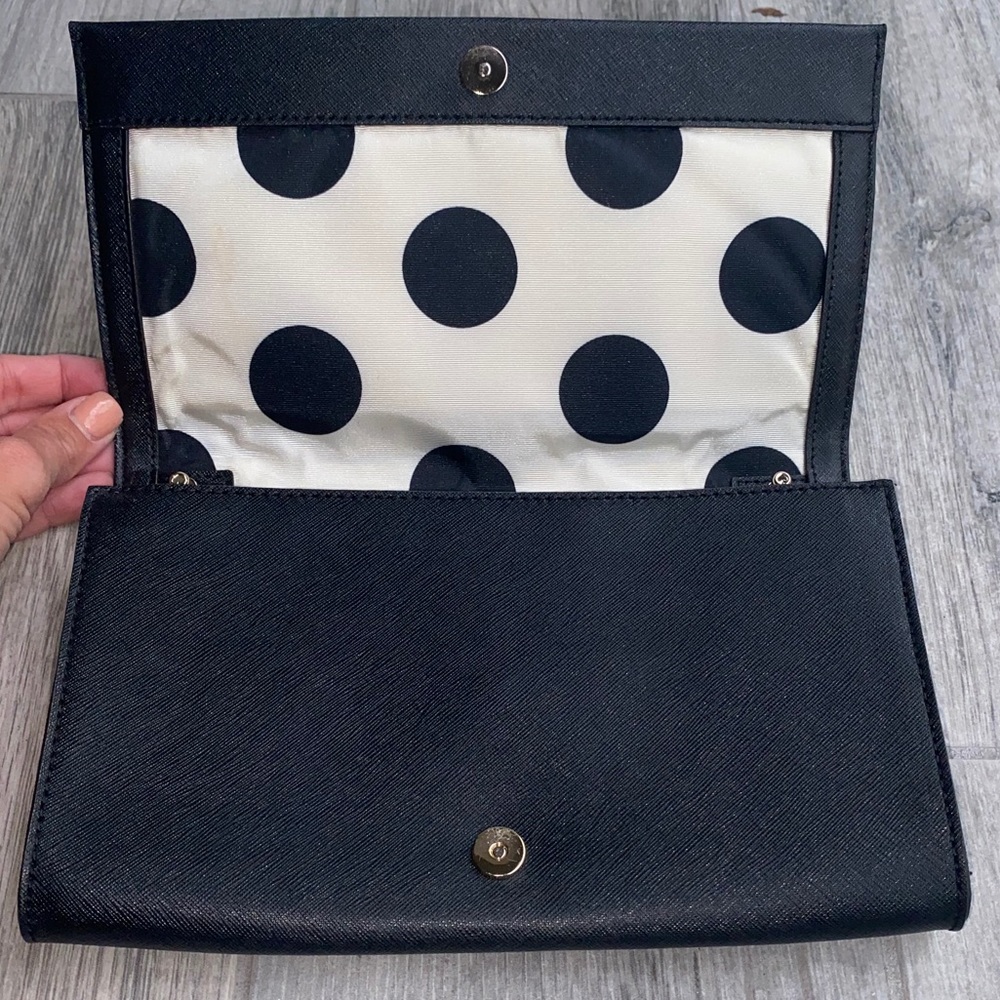 🖤🖤 KATE SPADE Clutch / Crossbody in black with gold hardware + dust bag 🖤🖤